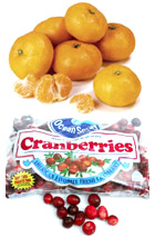 Satsuma mandarins and cranberries