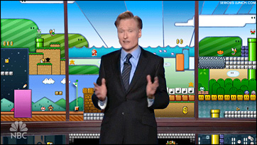 Conan O'Brien's Super Mario Bros. set design